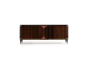 Nevada Walnut Console with Black Gold Legs - Mandiinteriors