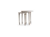 Harmony White Nesting Table – Gold-Tipped Chic Set