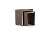 Montana Brown Nesting Table with Gold Accents | M&amp;I