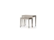 Galante Beige Nesting Table Grooved Legs - Mandiinteriors