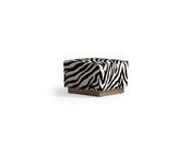 Milano Zebra Pouf – Bold Style with Gold Glam - M&amp;I