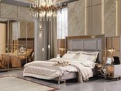 Prestige Bedroom Set Gold Accent LED Lights - Mandiinteriors