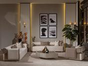 Ricamo Living Room Set with Beige Accents - Mandiinteriors