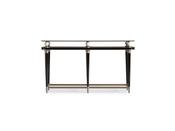 Senato Black Dresser – Glass Top &amp; Gold Accent image