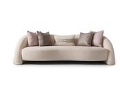Leora Cream 3 Seater Sofa Fabric Upholstery | Mandiinteriors image