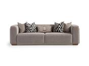 Milano 4-Seater Sofa with Zebra Print Pillows