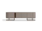 Lyon Ribbed Cream TV Unit with Chic Bronze Accents - M&amp;I image
