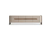Milano Cream TV Unit – Textured Panels &amp; Gold Trim image