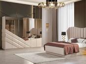 Deluxe 6-Door Wardrobe with Mirror - Mandiinteriors