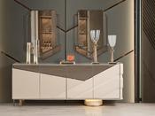 Deluxe Console Table Metallic Shiny Rouge - Mandiinteriors