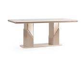 Deluxe Dining Table Mirrored Top and Base - Mandiinteriors