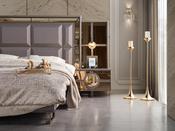 Prestige Shiny Sand Mirrored Bedside Table - Mandiinteriors
