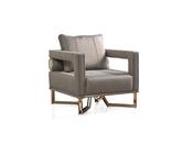 Prestige Armchair – Fabric Comfort with Bronze Base