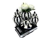 Black &amp; White Print Pots – Modern Decor | M&amp;I Interiors