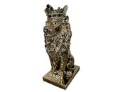 Gold Crowned Lion Decor – Elegant Statement Piece | M&amp;I image