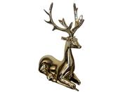 Gold Sitting Deer – Luxe Animal Décor Accent