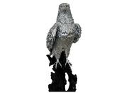 Silver Big Eagle on Branch – Majestic Statement Décor