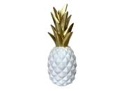 White and Gold Small Pineapple - Mandiinteriors