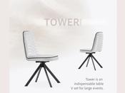 Tower Dining Chair | Modern Swivel Comfort by Mandiinteriors