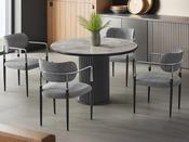 Istanbul Rambla Dining Set with Grey Dining Chair | M&amp;I