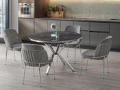 Zenit Plus Irony Krom Dining Set - M&amp;I Interiors