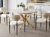 Zenith Gold Marble Effect Dining Set - M&amp;I Interiors