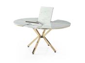 Zenith Gold Marble Effect Dining Table | M&amp;I Interiors