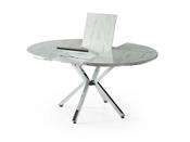 Zenith Chrome Marble Effect Dining Table | M&amp;I Interiors