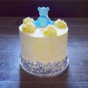 Tall Tier Teddy Bear Cake Blue