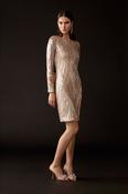 Joseph Ribkoff gold beaded dress image
