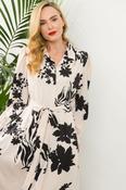Caroline Kilkenny Mason dress in black and cream floral print image