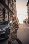 Joseph Ribkoff faux fur leopard print Coat