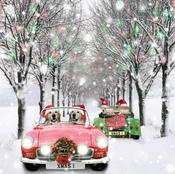 Christmas Cards - Dogs in Cars