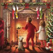 Christmas Cards - Children Wait For Santa