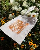 Our Garden Orange Screen Printed Organic Cotton Tote Bag