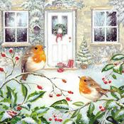 Christmas Cards - Christmas Robins image