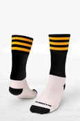 Nobber Rounders Pop Up Shop Black/Amber Midi Socks Kids &amp; Adult image