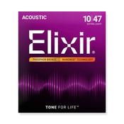 Elixir Nanoweb PB Extra Light Acoustic Strings image