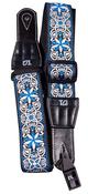 TGI TGS134A Guitar Strap Woven Cotton Persian Stitch - Blue &amp; White
