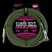 Ernie Ball 10ft Instrument Cable Black / Green