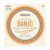 D'Addario J61 Nickle 5 String Banjo Strings