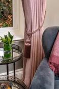 Oxford Blush Velvet 90" x 90" Ready Made Curtains image