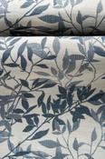 Hampton Small Leaf Blue Fabric image