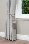Natural Ashford Plain + Lyon Greige Braid Ready Made Curtains image