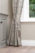 Bexley Teal Damask + Limoges Steel Grey Hand-Tied Fringe image