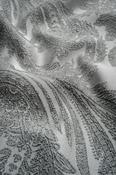 Ascot Silver Paisley Fabric image