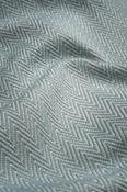 Natural Herringbone Two-Tone Duckegg Fabric image