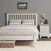 Windsor 4’6″ Bed Low Foot End Ivory/Oak