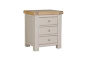 Doune 3 Drawer Bedside Locker – Taupe