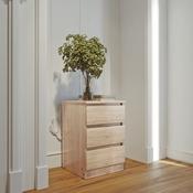 Malvern 3 Drawer Bedside Sonoma Oak Effect